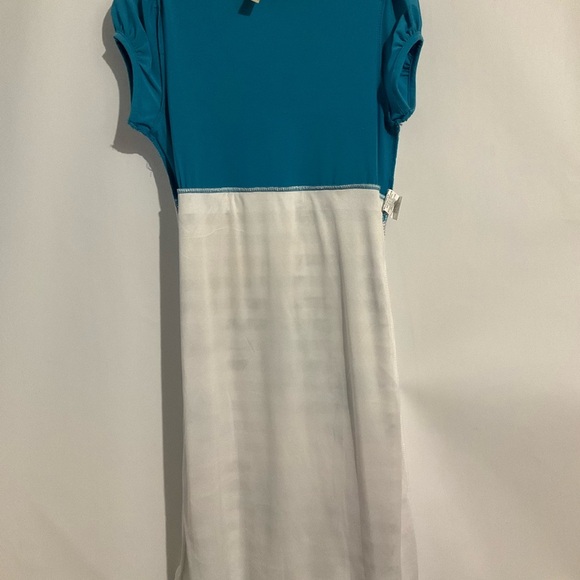 Speechless Dress Turquoise White 16 Girls Floral Ruffle Tiers Bolera Short Sleev - Picture 7 of 11